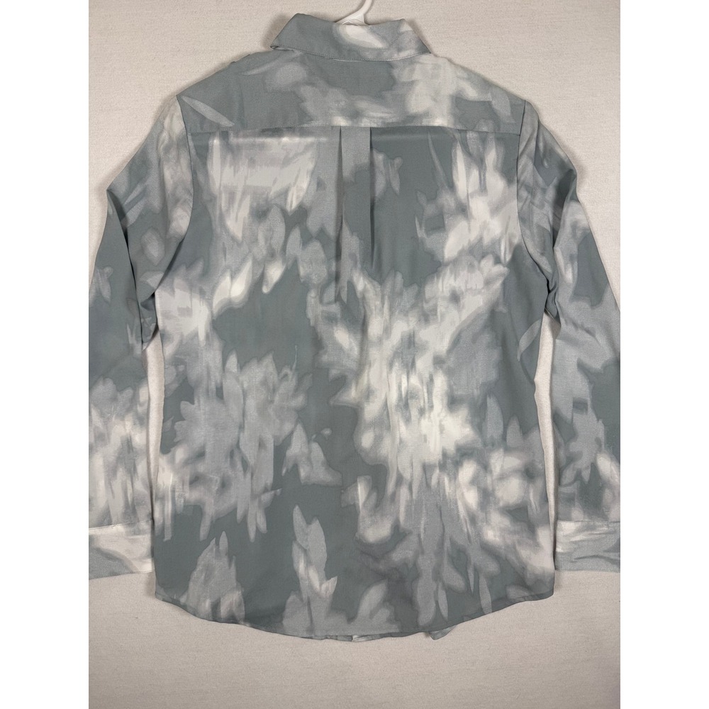 Banana Republic Dillon Shirt Womens Small Blue White Tie Dye Button Down - Picture 10 of 10